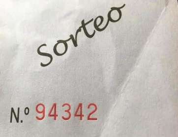 Boleto con el número agraciado (Foto TA)