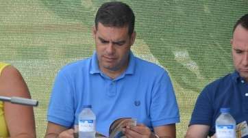 Diego Ojeda, este mediodía en la playa de Melenara (Foto TA)