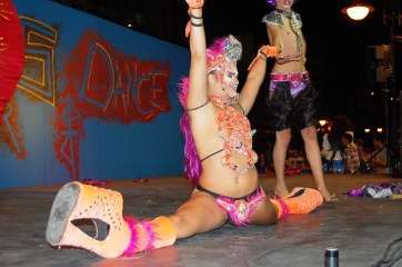 Imagen de archivo de una gala drag queen en un barrio de Telde (Foto TA)