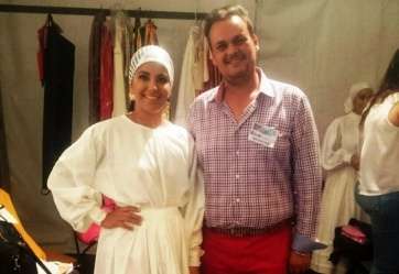 Marta Calderín con Armando Quintana, en Candelaria (Foto TA)