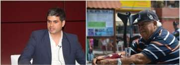 Nicolás Castellano (i), en una imagen reciente, y su abuelo Chele, en una foto tomada la pasada semana (Foto TA)