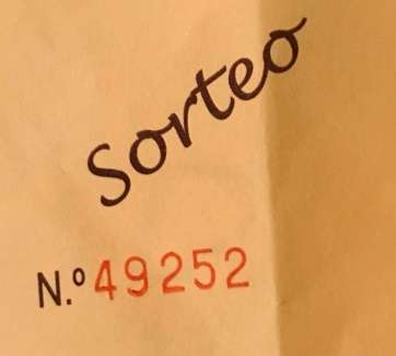 Número agraciado en el sorteo de este domingo (Foto TA)