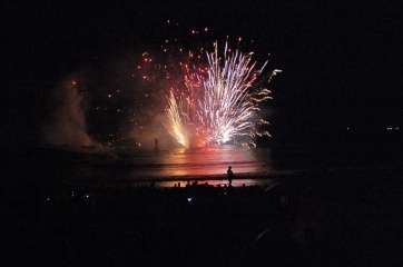 Imagen de archivo de los fuegos de Melenara (Foto TA)