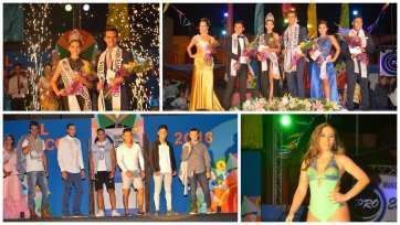 Composición de imágenes del certamen de belleza celebrado anoche en El Caracol (Foto Francisco J. Ravelo)