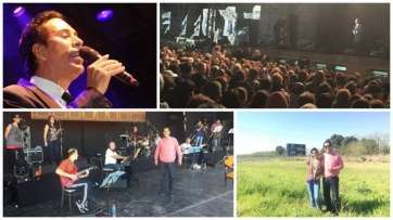 Distintos momentos del concierto de José Vélez en San Vicente (Foto TA)