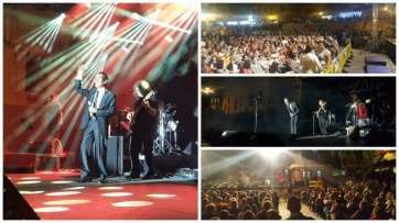 Diferentes momentos del concierto de esta noche (Foto TA)