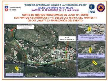 Mapa con la zona afectada (Foto TA)
