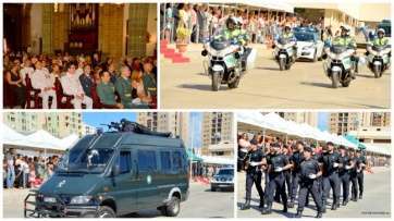 Diferentes momentos de los actos de la Guardia Civil en honor de su patrona (Foto Antonio Alí)