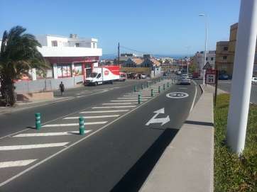 Intersección de la calle Agustín Millares con la GC-41 (Foto TA)