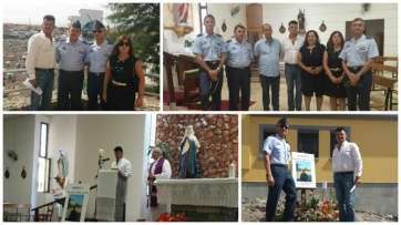 Diferentes momentos de los actos celebrados ayer en La Garita (Foto TA)