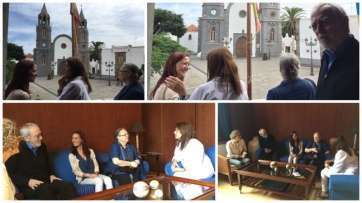 Momentos de la visita que tuvo lugar hace unos minutos en la Alcaldía de Telde (Foto TA)