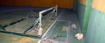 Portería en la que tuvo lugar el incidente (Foto Antonio Alí)