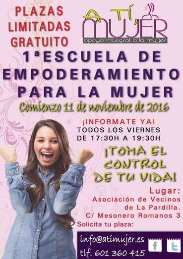 Cartel anunciador de la actividad formativa (Foto TA)