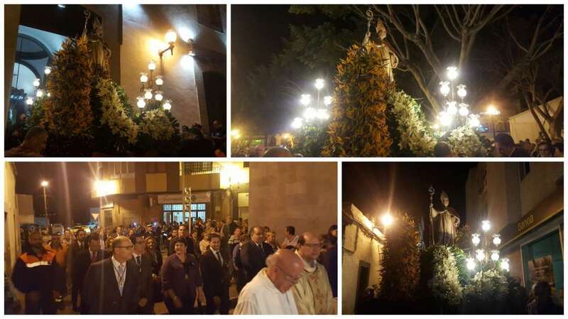 Diferentes momentos de la procesión (Foto TA)