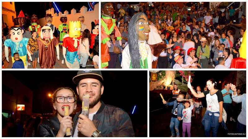 Imágenes de la fiesta de anoche en el pueblo de Jinámar (Foto Antonio Alí)