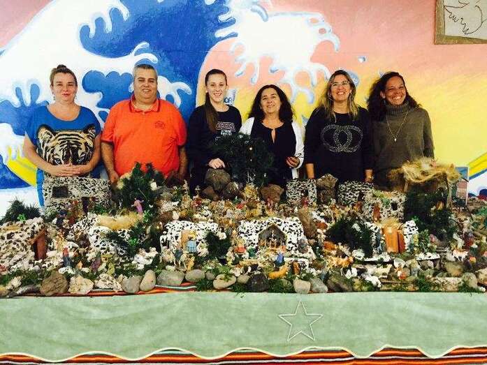 Este domingo, La Sal inauguró un portal de Belén en su sede gariteña (Foto TA)