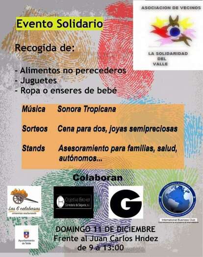 Cartel del acto solidario (Foto TA)