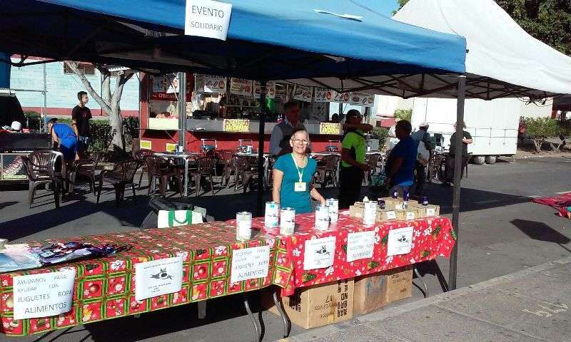 La fiesta se desarrolla en la parte sur del Polideportivo Juan Carlos Hernández (Foto TA)