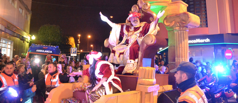 Melchor, el año pasado durante la Cabalgata Real por Los Llanos (Foto TA)