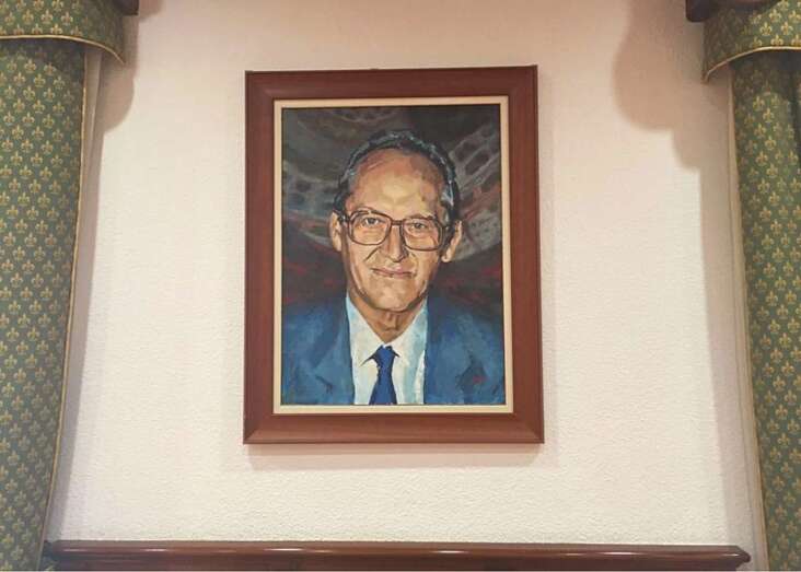 Retrato de José Macías en el Salón de Plenos del Ayuntamiento de Telde (Foto TA)