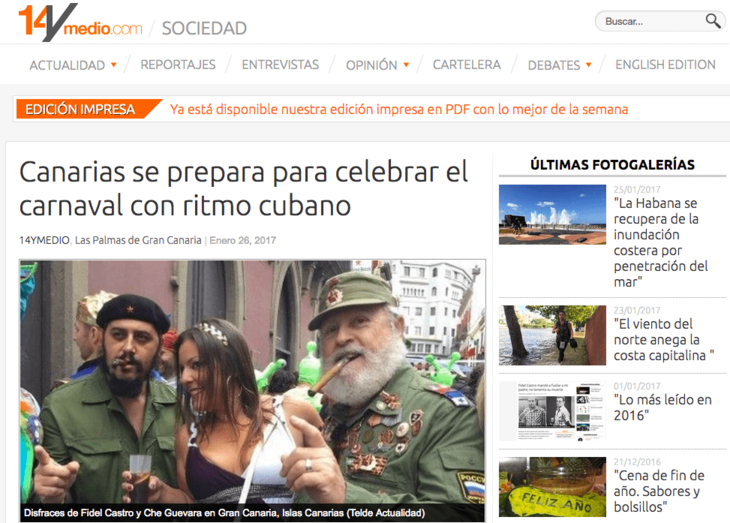 Imagen de la noticia publicada por el diario 14ymedio.com (Foto TA)
