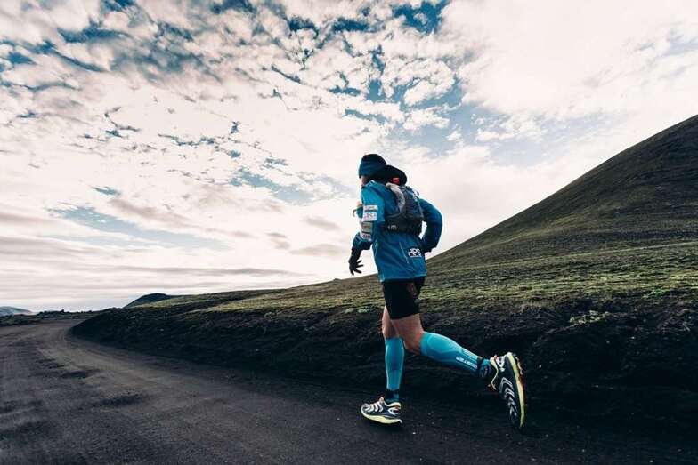Una imagen del corredor Marcos Yánez en Islandia (Foto TA)