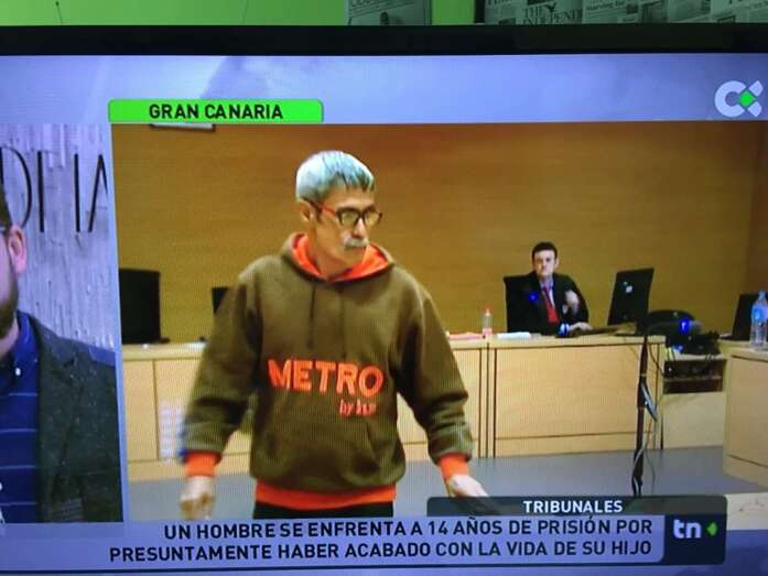 El homicida durante el juicio celebrado días atrás (Imagen captada por TA de TVC)