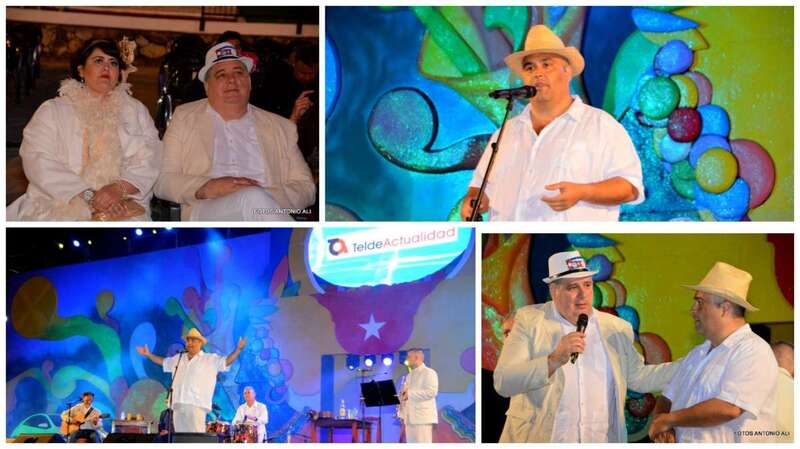 Diferentes momentos del pregón de esta noche en Telde (Foto TA)