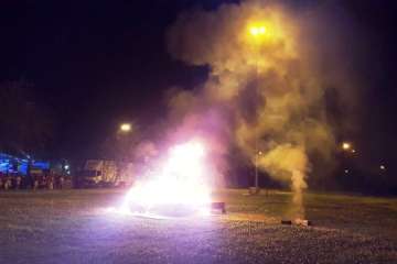 Quema de la sardina y gran mogollón en el auditorio del parque urbano de San Juan (Foto TA)