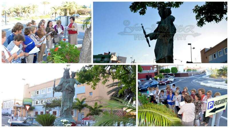 Momentos del acto de esta tarde en telde (Foto Francisco Javier Santana)