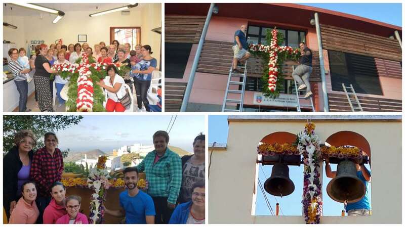 Enramados de la Cruz en El Roque Azucarero y La Breña (Foto TA)