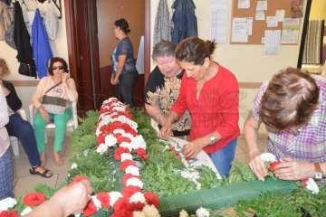 Enramado de la Cruz en El Roque Azucarero de Telde (Foto Francisco Javier Santana)