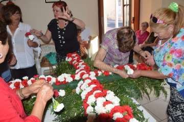 Enramado de la Cruz en El Roque Azucarero de Telde (Foto Francisco Javier Santana)