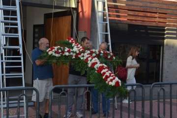 Enramado de la Cruz en El Roque Azucarero de Telde (Foto Francisco Javier Santana)