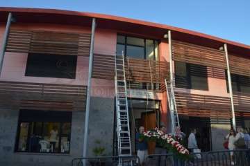 Enramado de la Cruz en El Roque Azucarero de Telde (Foto Francisco Javier Santana)