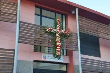 Enramado de la Cruz en El Roque Azucarero de Telde (Foto Francisco Javier Santana)