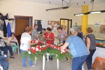 Enramado de la Cruz en El Roque Azucarero de Telde (Foto Francisco Javier Santana)