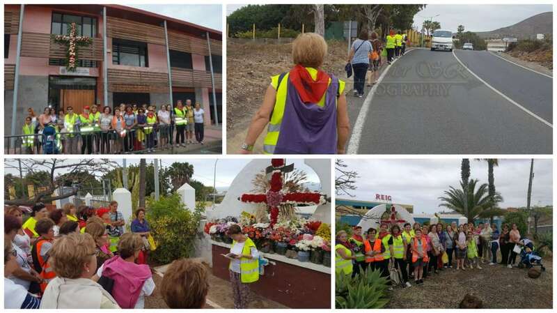 Diferentes momentos de la caminata (Foto TA)