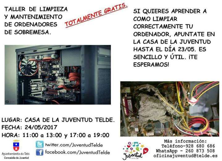 Cartel de unos de los cursos (Foto TA)