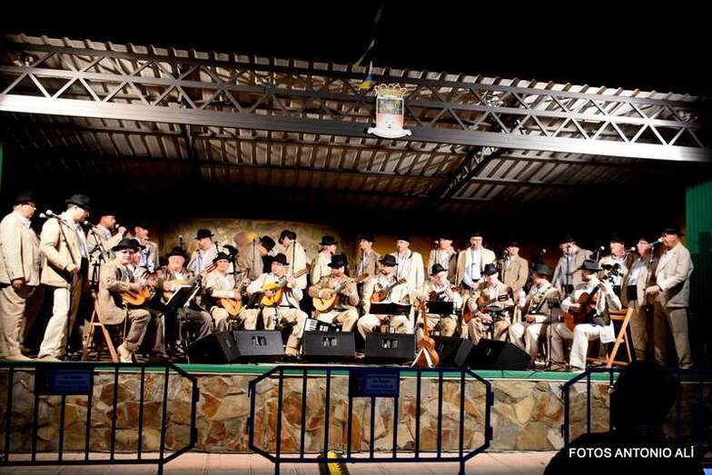 Actuación de Los Gofiones, anoche en la plaza pública de El Calero (Foto TA)