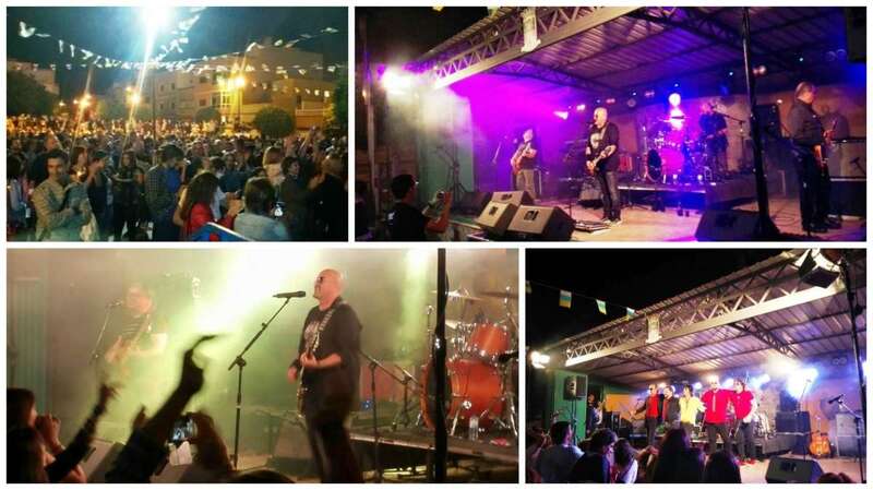 Momentos del concierto de anoche en la plaza de El Calero (Foto TA)