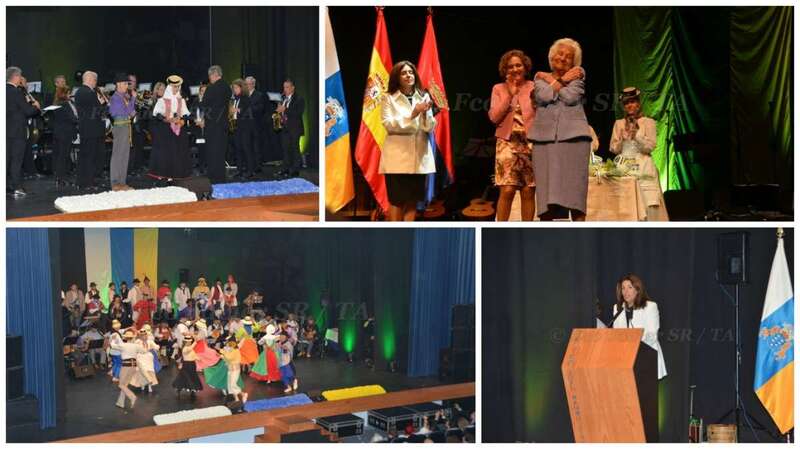 Diferentes momentos del acto de esta noche en el Teatro Municipal (Foto Francisco Javier Santana)