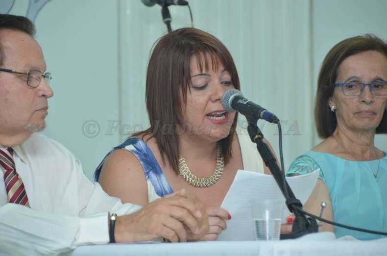 Momento de la lectura del pregón (Foto Francisco Javier Santana)