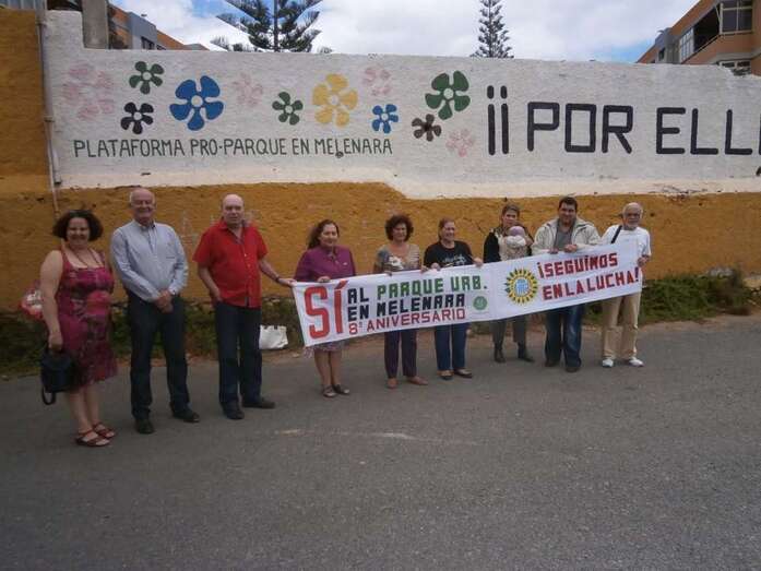 Imagen de archivo de una concentración para exigir un parque urbano en Melenara (Foto TA)