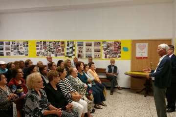 Charla del cronista de Telde en El Calero (Foto TA)