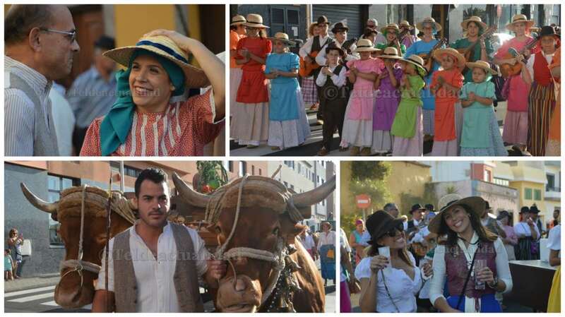 Diferentes momentos de la romería de este sábado (Foto TA)