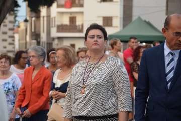 El patrono de Telde vuelve a tomar las calles de San Juan por la noche (Foto Francisco Javier Santana)