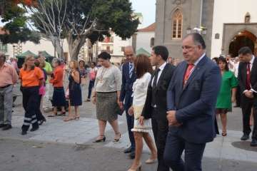 El patrono de Telde vuelve a tomar las calles de San Juan por la noche (Foto Francisco Javier Santana)