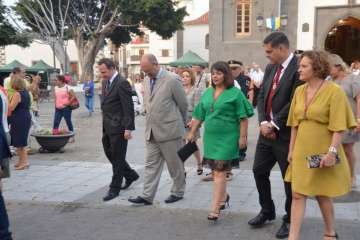 El patrono de Telde vuelve a tomar las calles de San Juan por la noche (Foto Francisco Javier Santana)