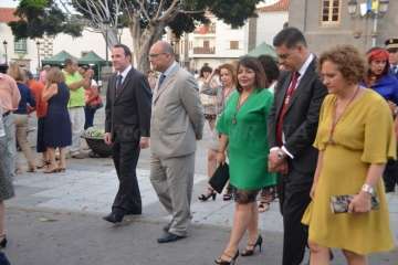 El patrono de Telde vuelve a tomar las calles de San Juan por la noche (Foto Francisco Javier Santana)